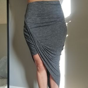 Dolman asymmetric hem skirt